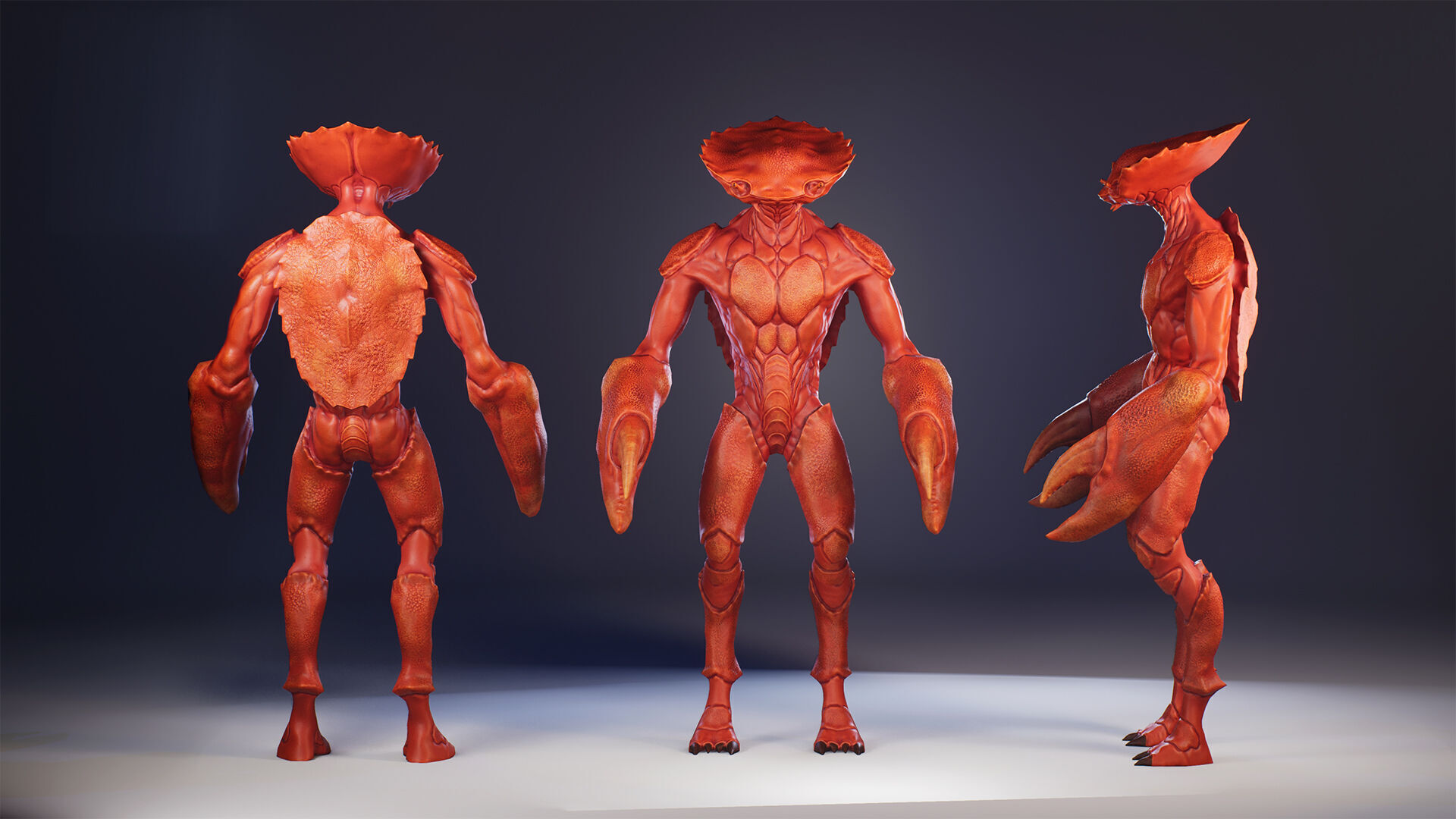 Crab monster 2 Low-poly 3D model_8