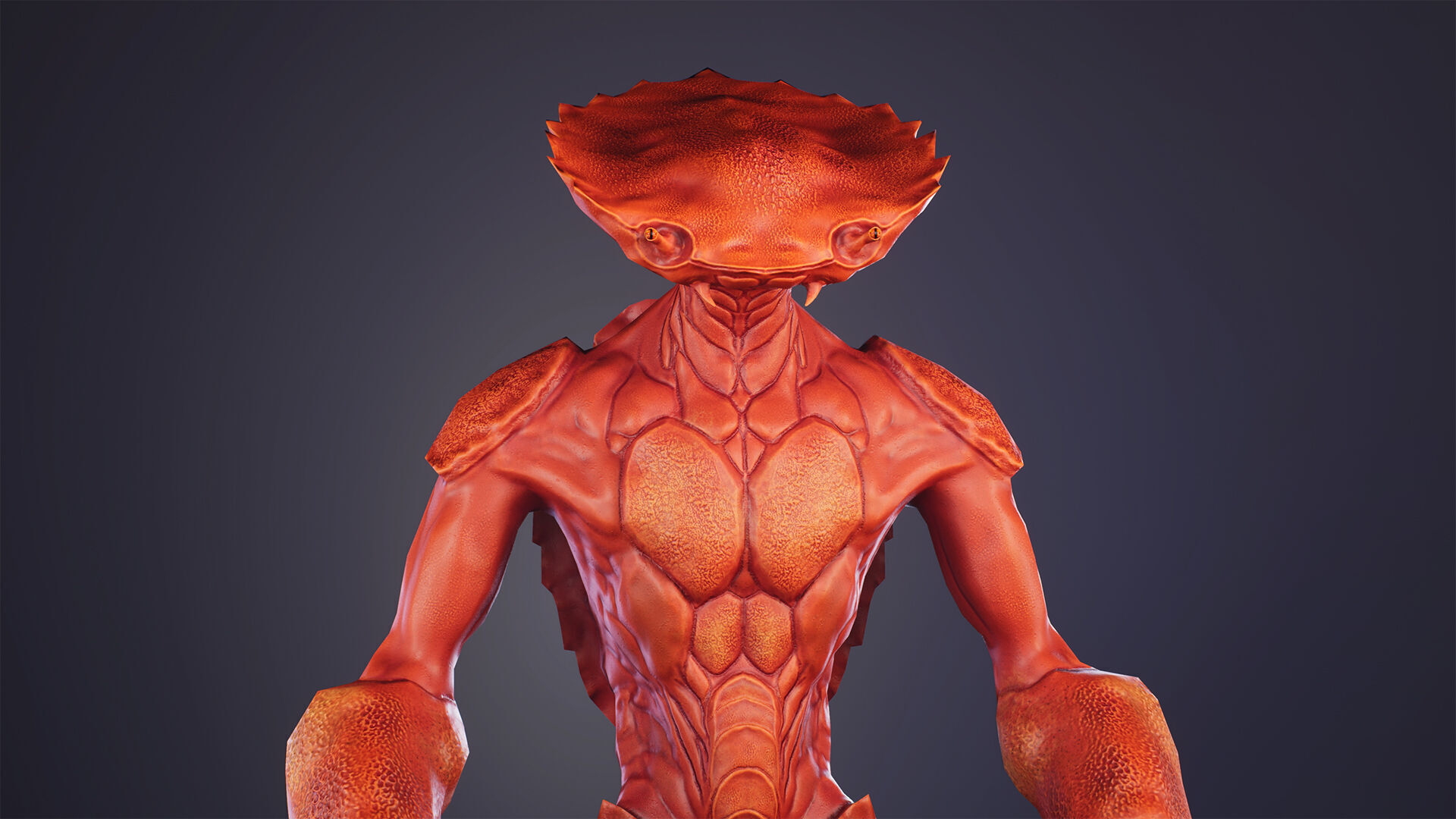 Crab monster 2 Low-poly 3D model_11