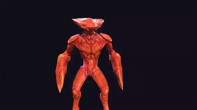 Crab monster 2 Low-poly 3D model