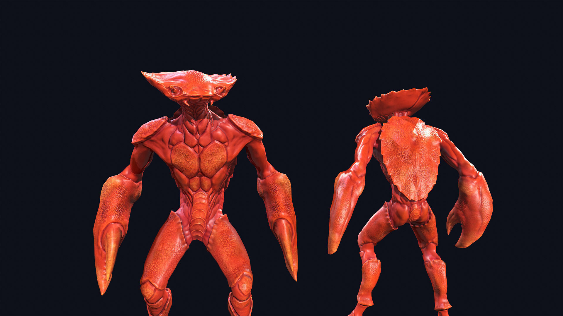 Crab monster 2 Low-poly 3D model_6