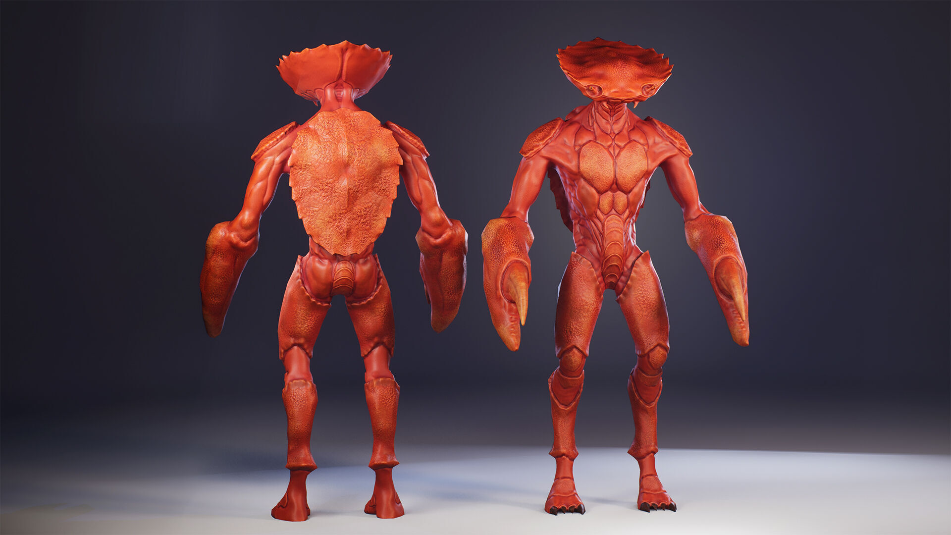 Crab monster 2 Low-poly 3D model_10