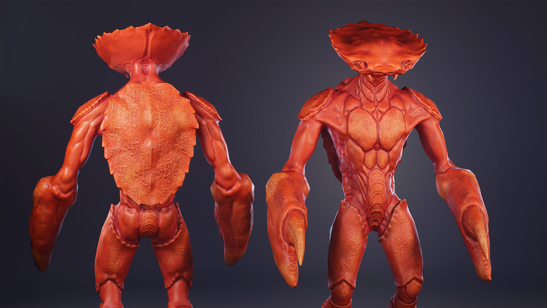 Crab monster 2 Low-poly 3D model_9