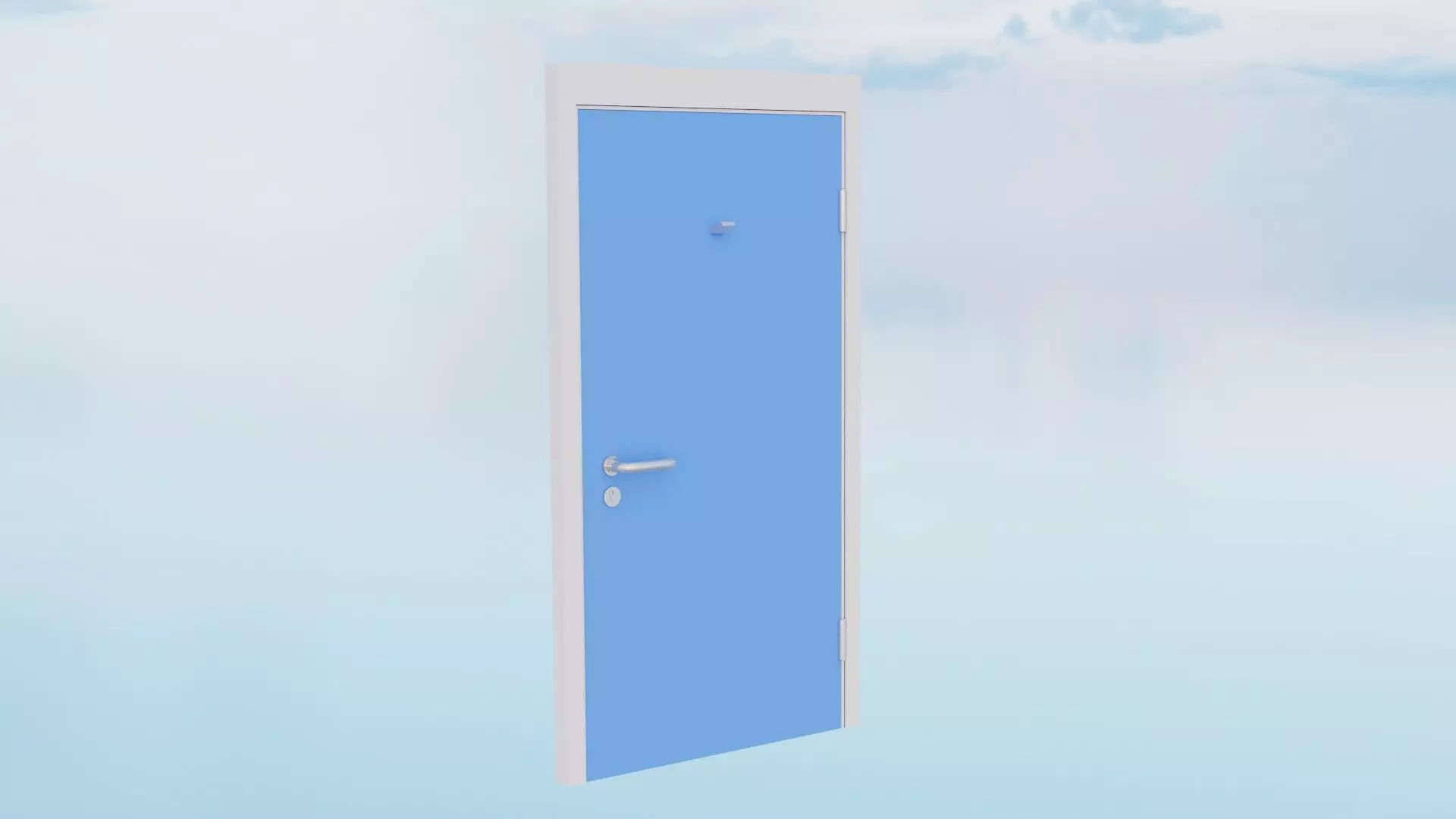 Door with a handle Free low-poly 3D model
