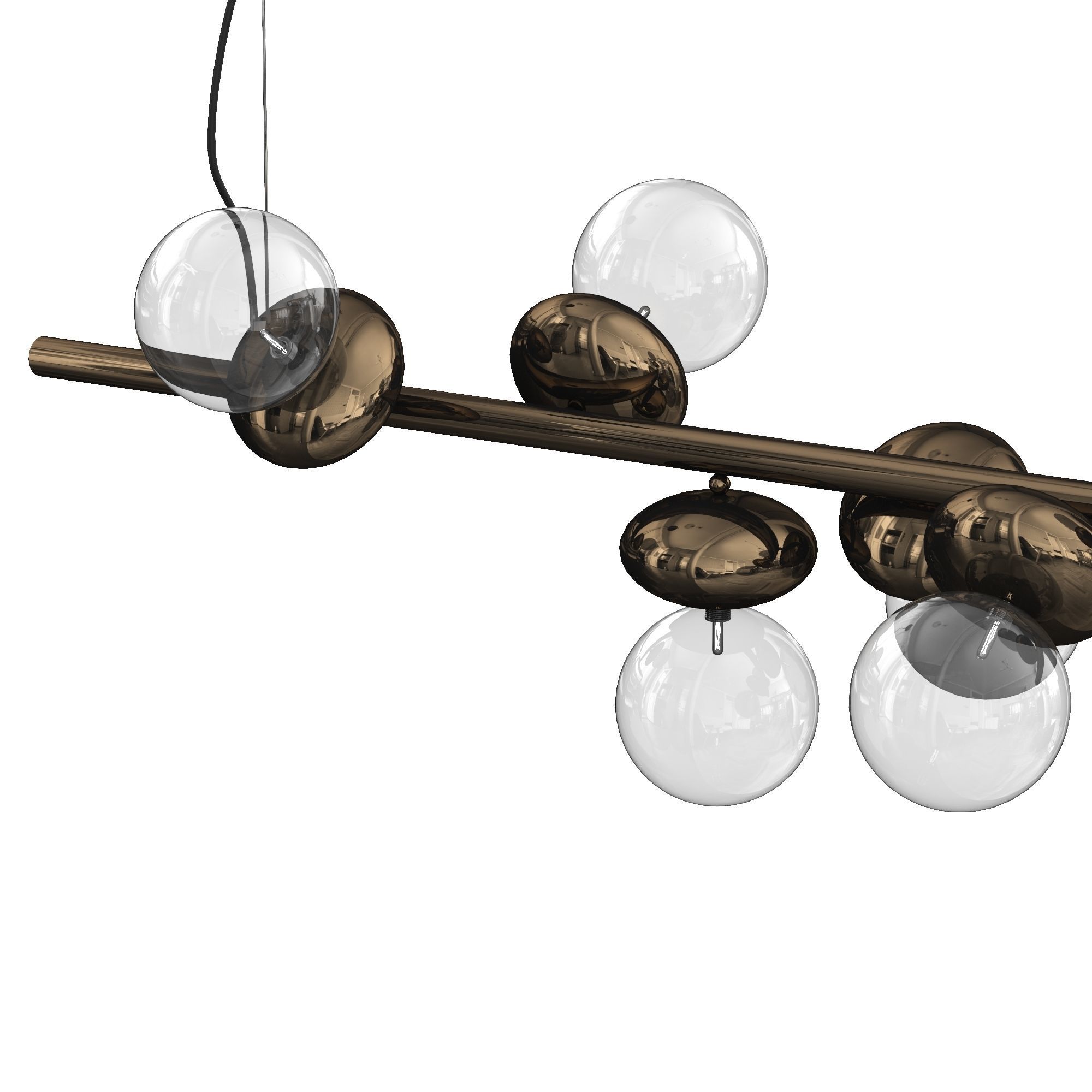 Unica Linear Chandelier 3D model_3