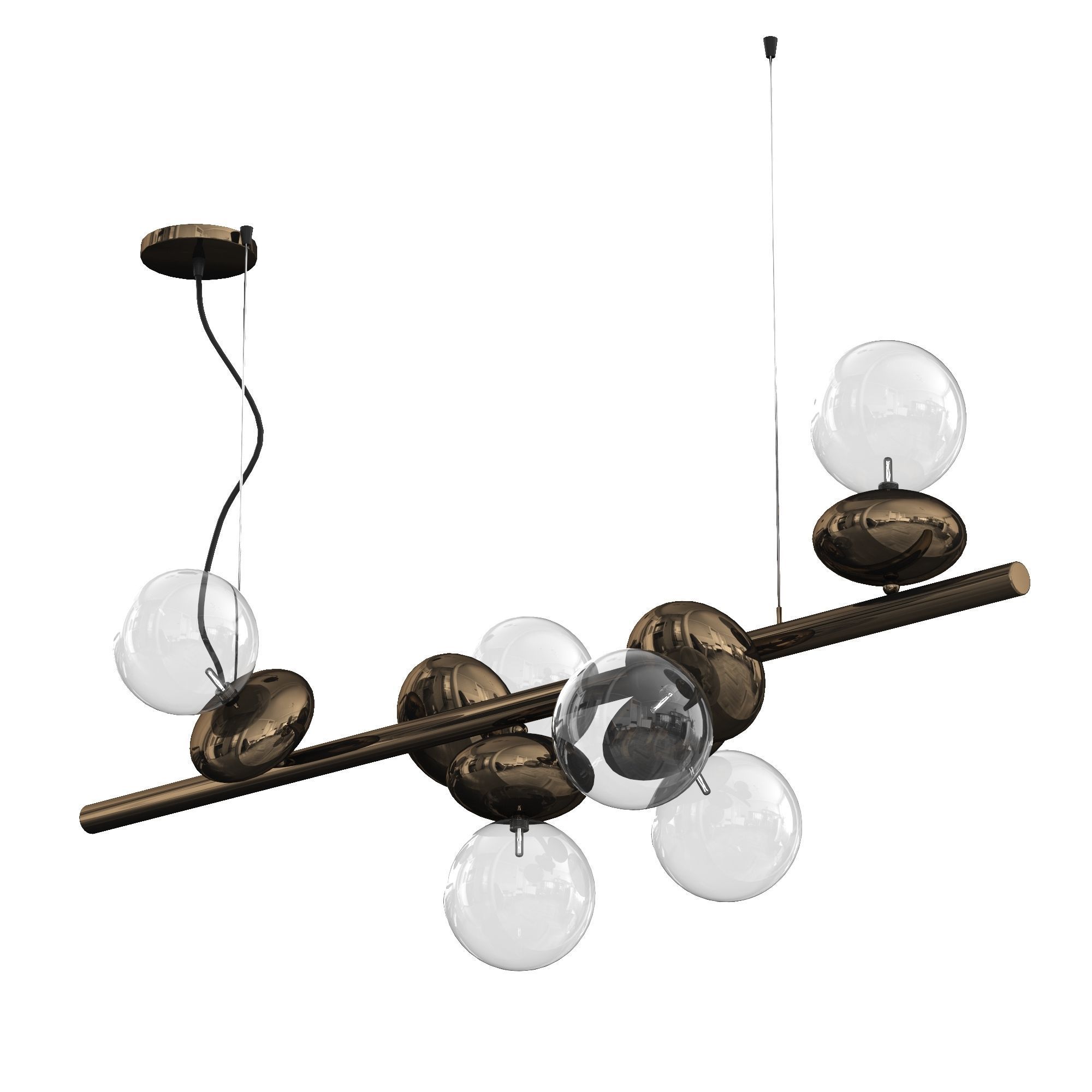 Unica Linear Chandelier 3D model_4