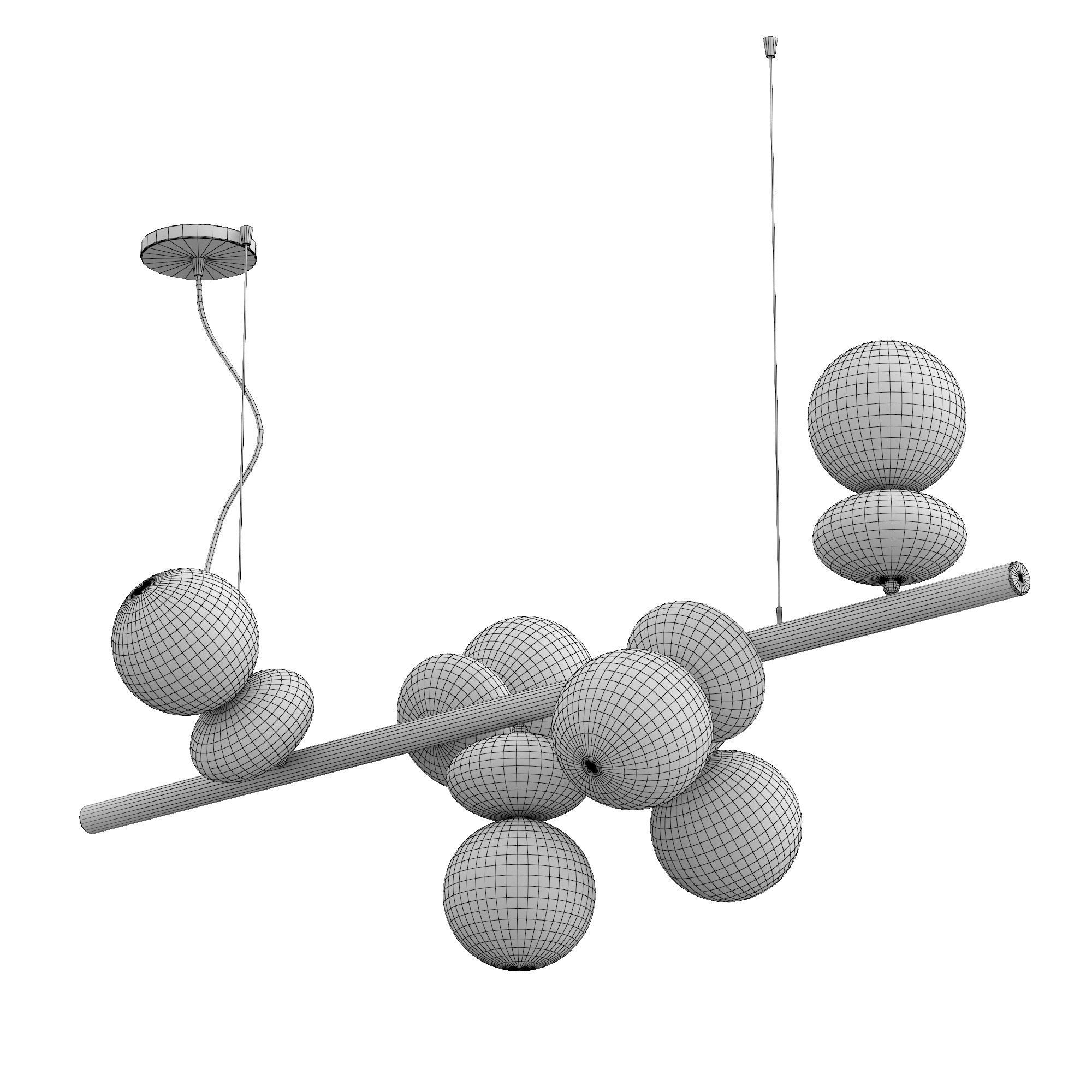 Unica Linear Chandelier 3D model_5