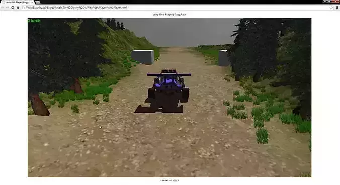 Buggy racing simulation Free low-poly 3D model
