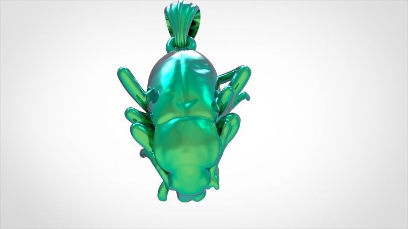 Beetle pendant necklace charm jewelry 3D print model_15