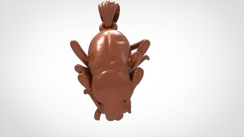 Beetle pendant necklace charm jewelry 3D print model_14