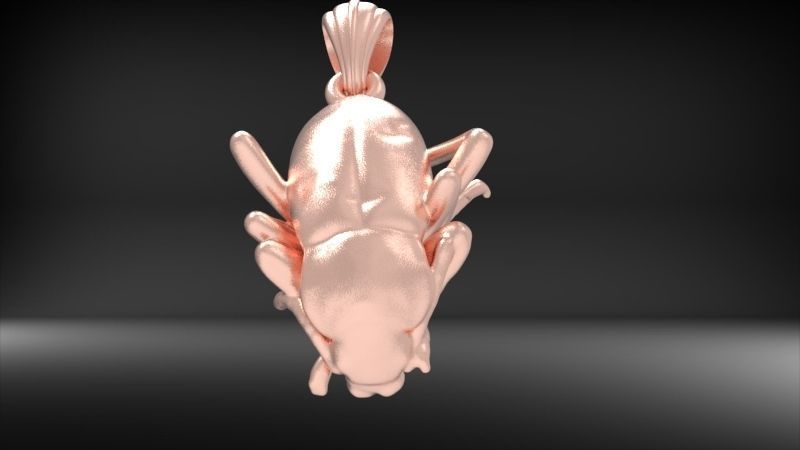 Beetle pendant necklace charm jewelry 3D print model_12