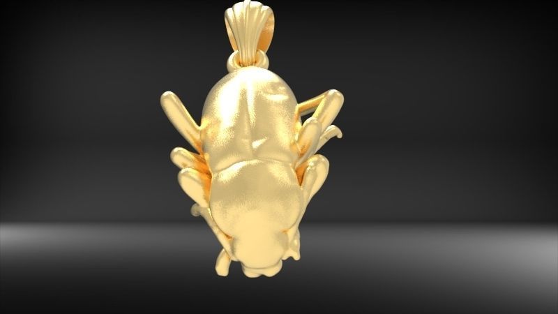 Beetle pendant necklace charm jewelry 3D print model_10