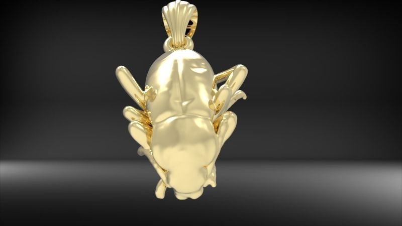 Beetle pendant necklace charm jewelry 3D print model_13