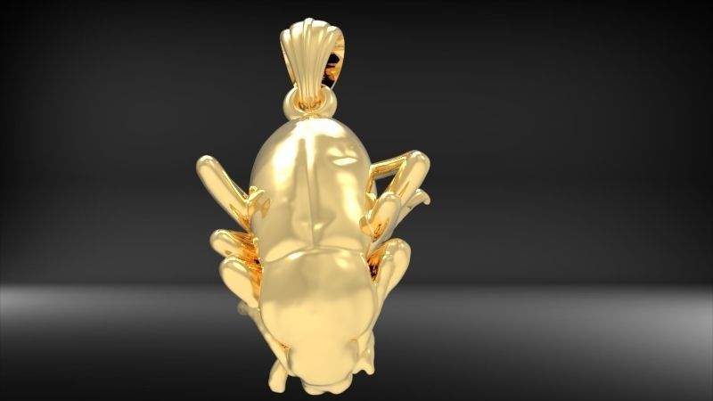 Beetle pendant necklace charm jewelry 3D print model_1