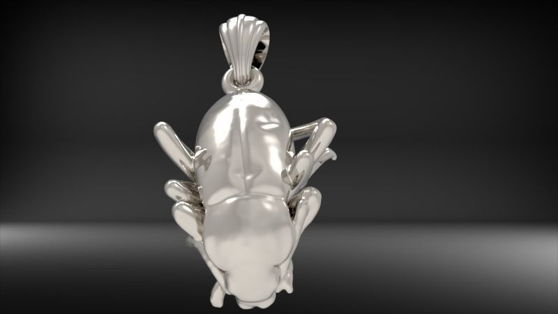Beetle pendant necklace charm jewelry 3D print model_8
