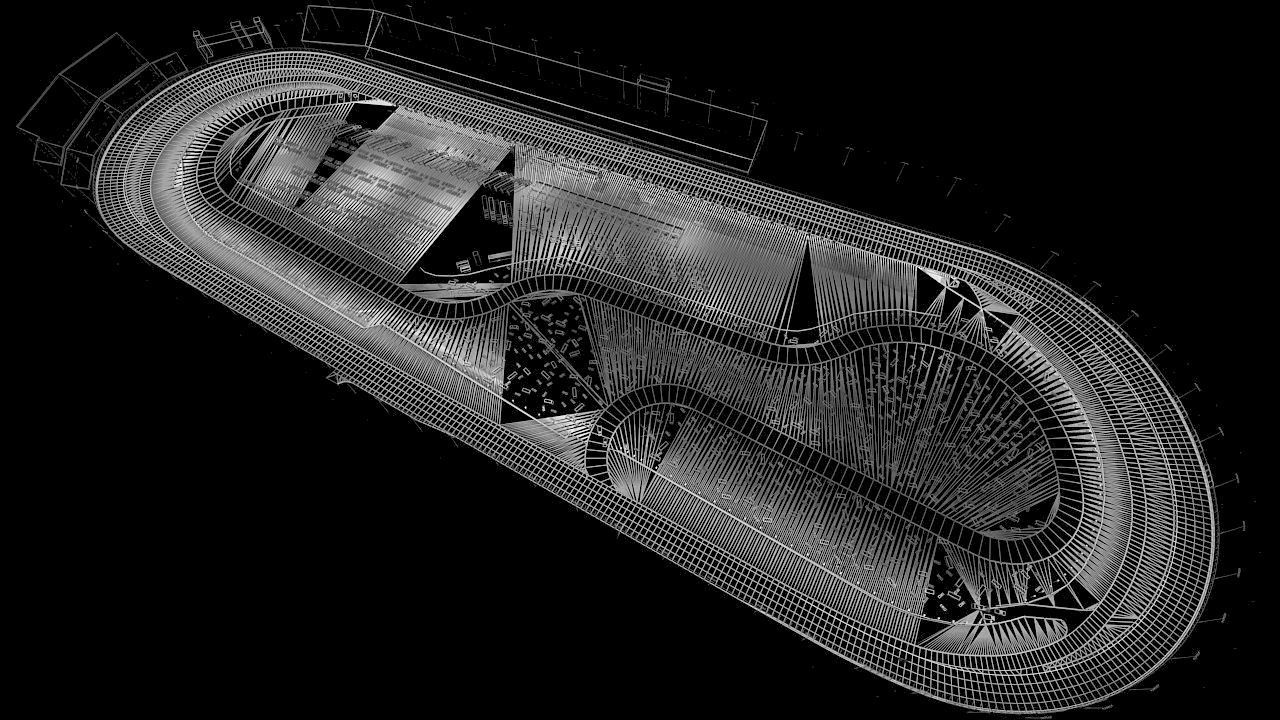 Gateway International Speedway Game Ready Low-poly 3D model_10