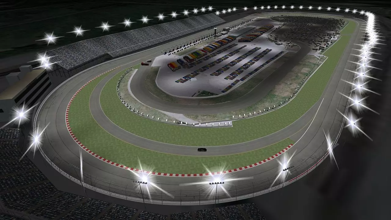 Gateway International Speedway Game Ready Low-poly 3D model_0