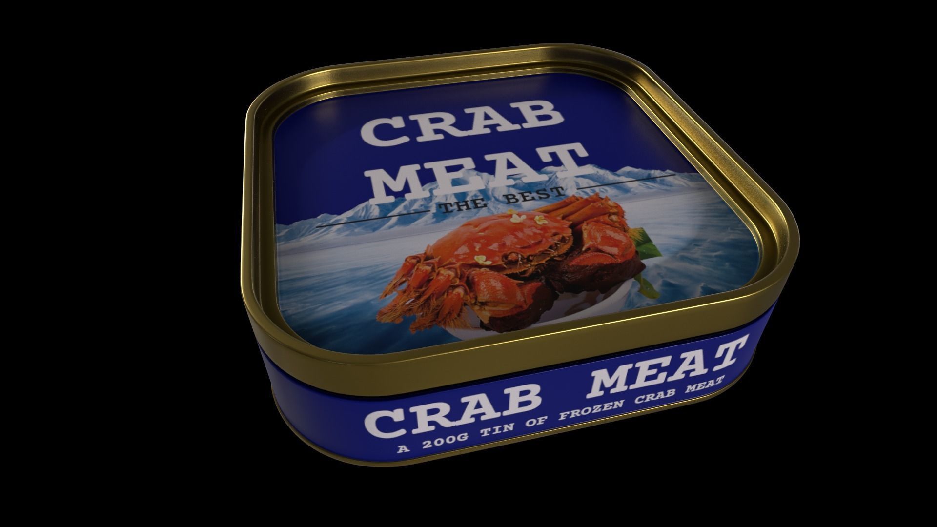 Frozen seafood-Crab Meat-GAME READY PBR Low-poly 3D model_2