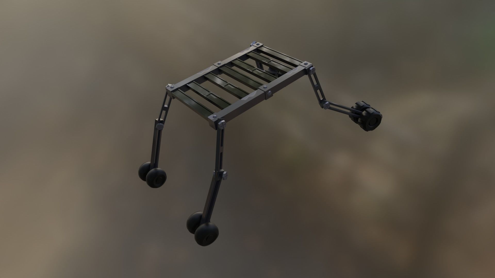 MECHANICAL ROBOT Low-poly 3D model_11