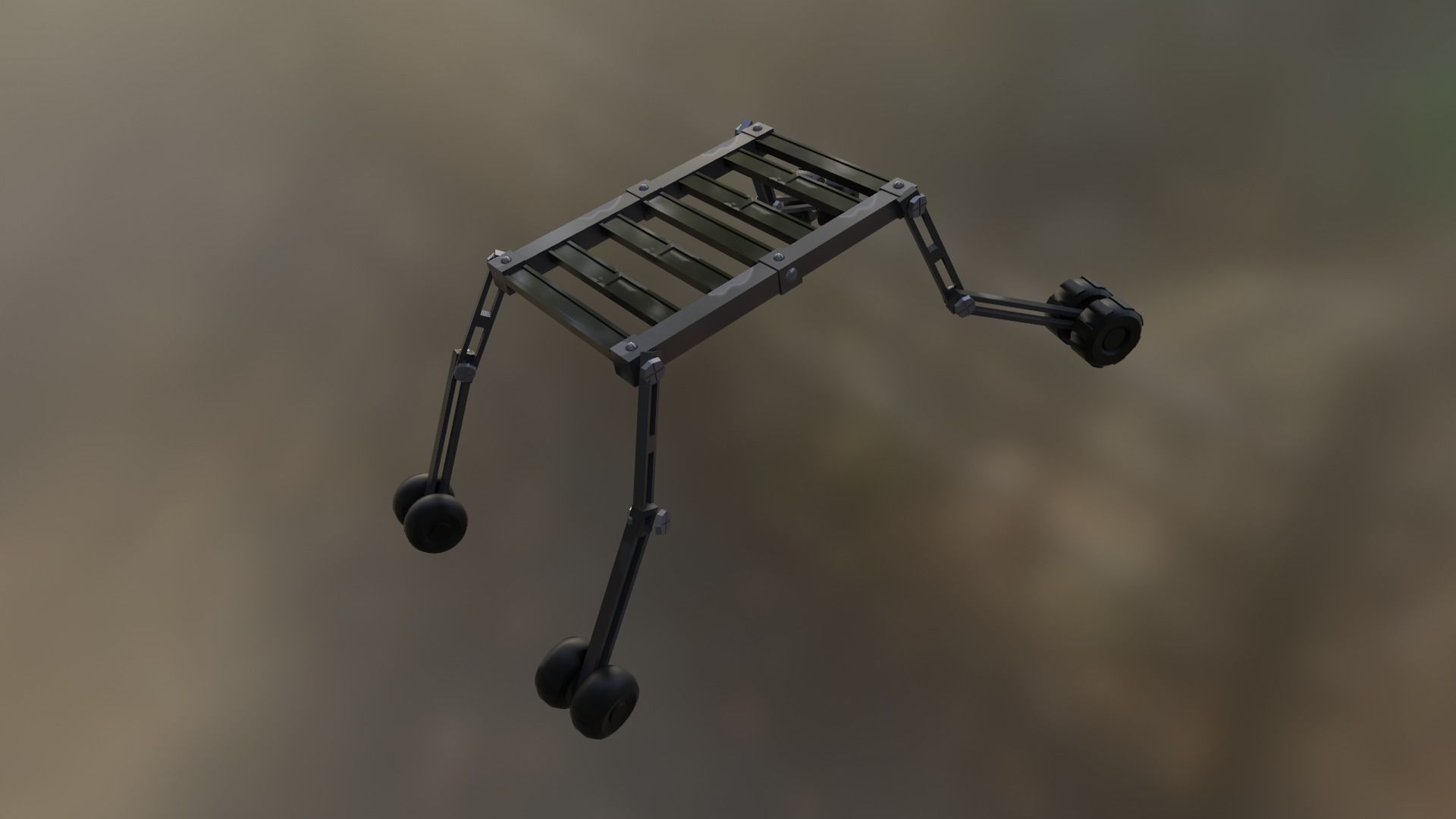 MECHANICAL ROBOT Low-poly 3D model_9