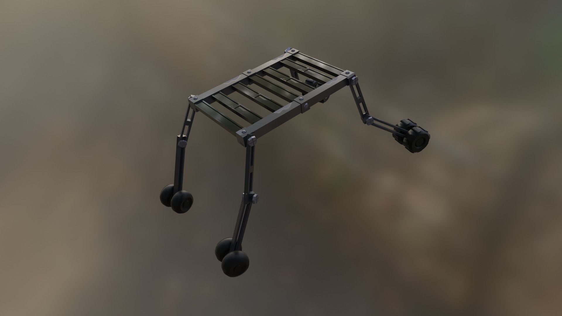 MECHANICAL ROBOT Low-poly 3D model_7