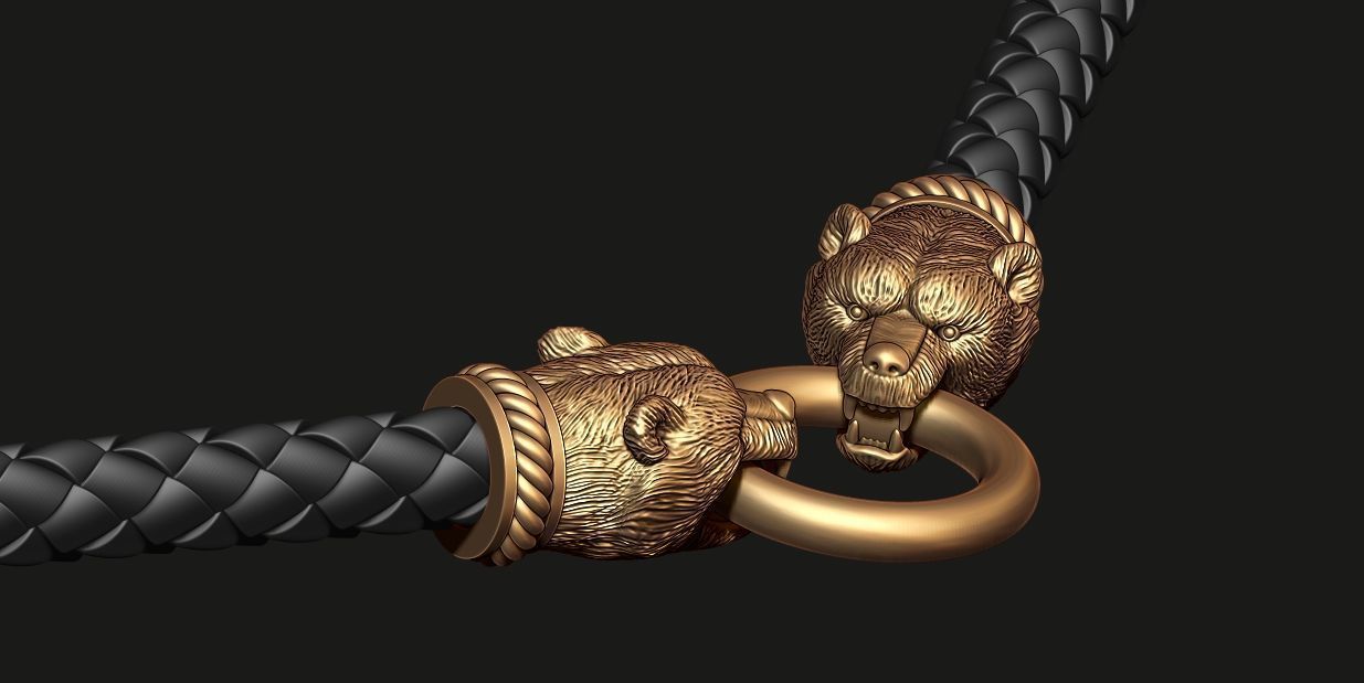 END CAPS FOR THE BEARS BRACELET Printable Model 3D print model_3