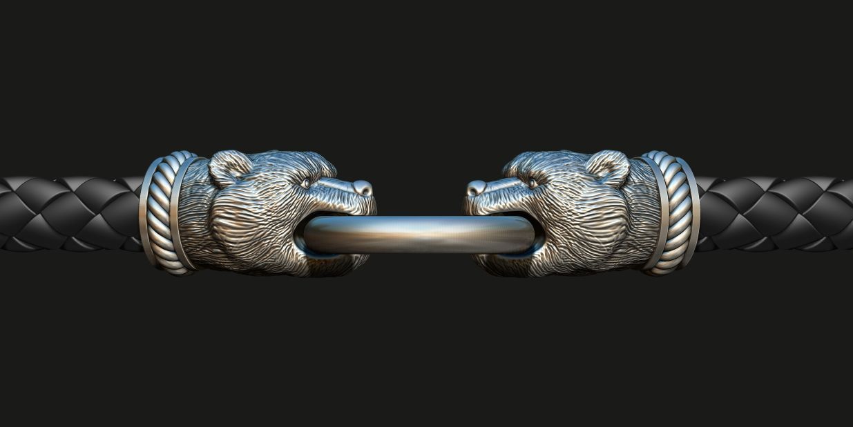 END CAPS FOR THE BEARS BRACELET Printable Model 3D print model_1