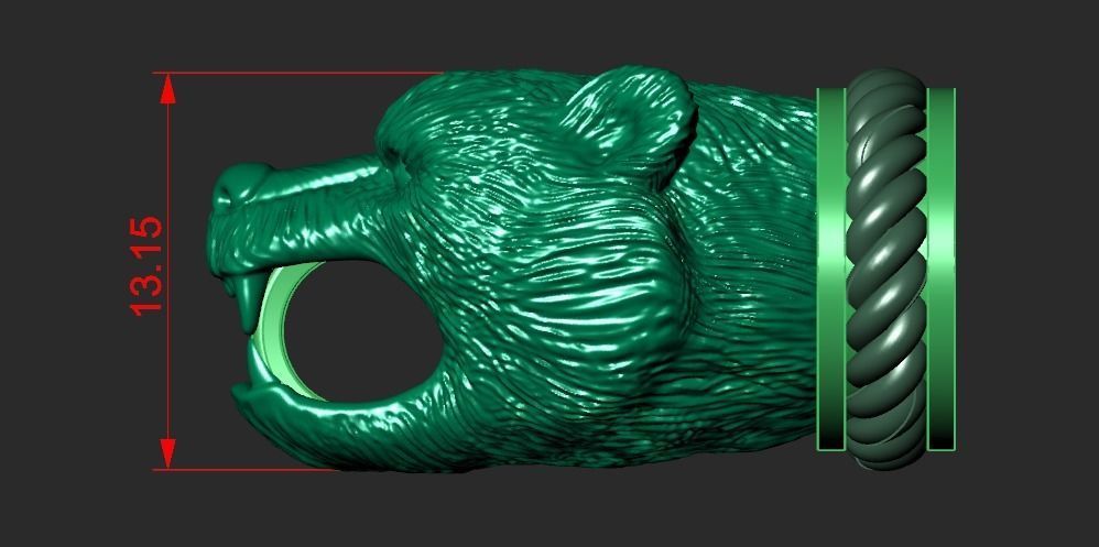 END CAPS FOR THE BEARS BRACELET Printable Model 3D print model_8