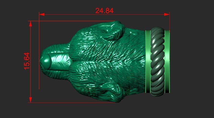 END CAPS FOR THE BEARS BRACELET Printable Model 3D print model_7