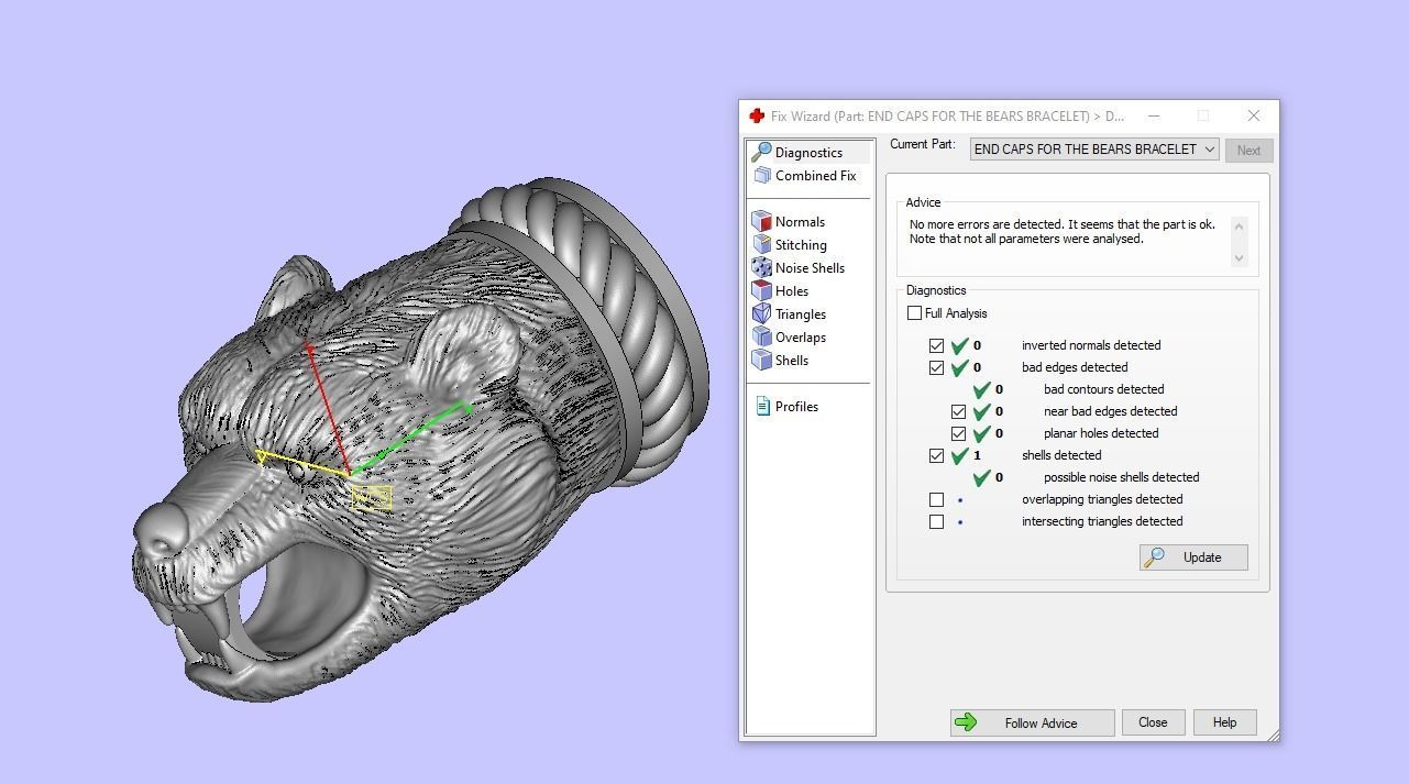 END CAPS FOR THE BEARS BRACELET Printable Model 3D print model_9