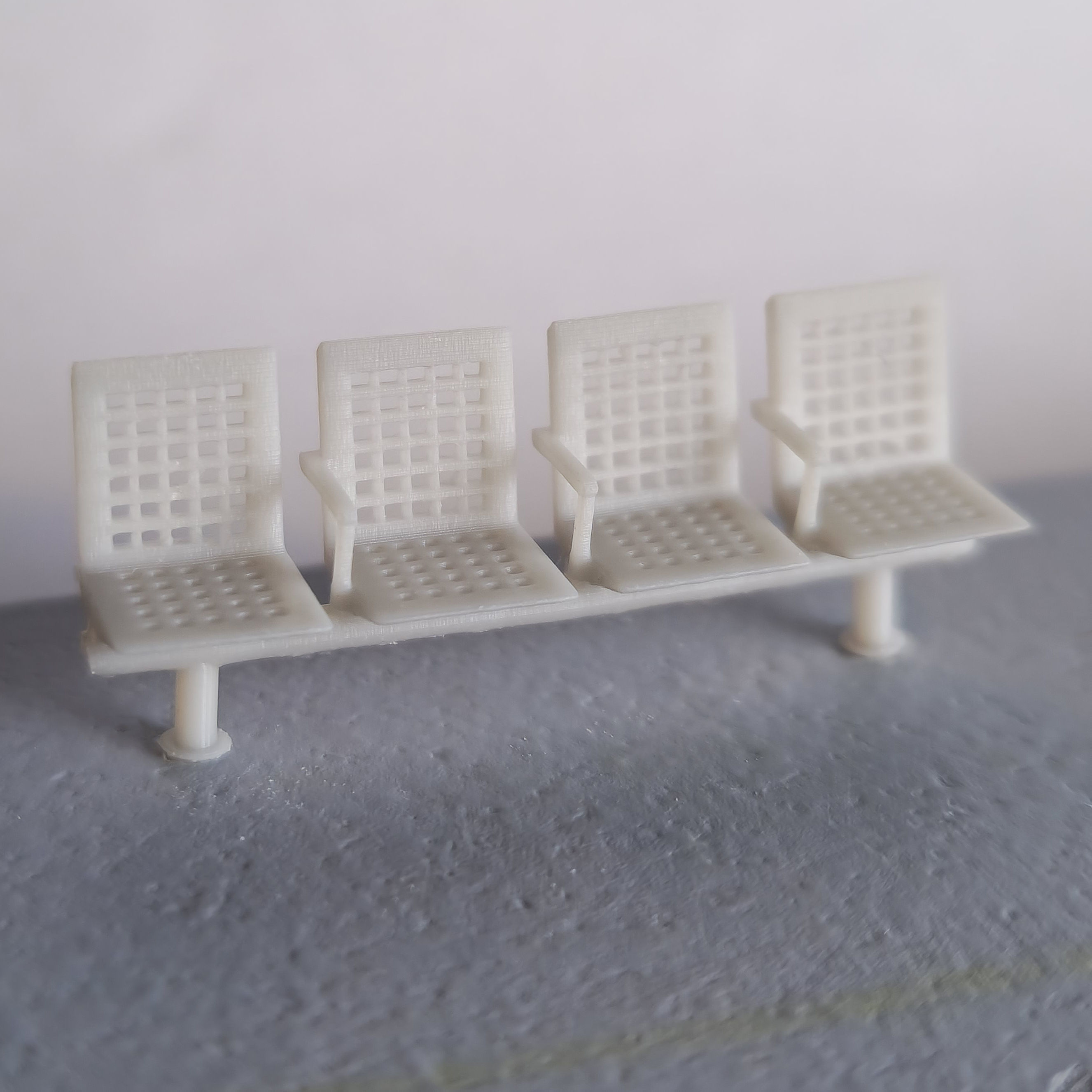 H0 Platform benches Style 2 3D print model_1