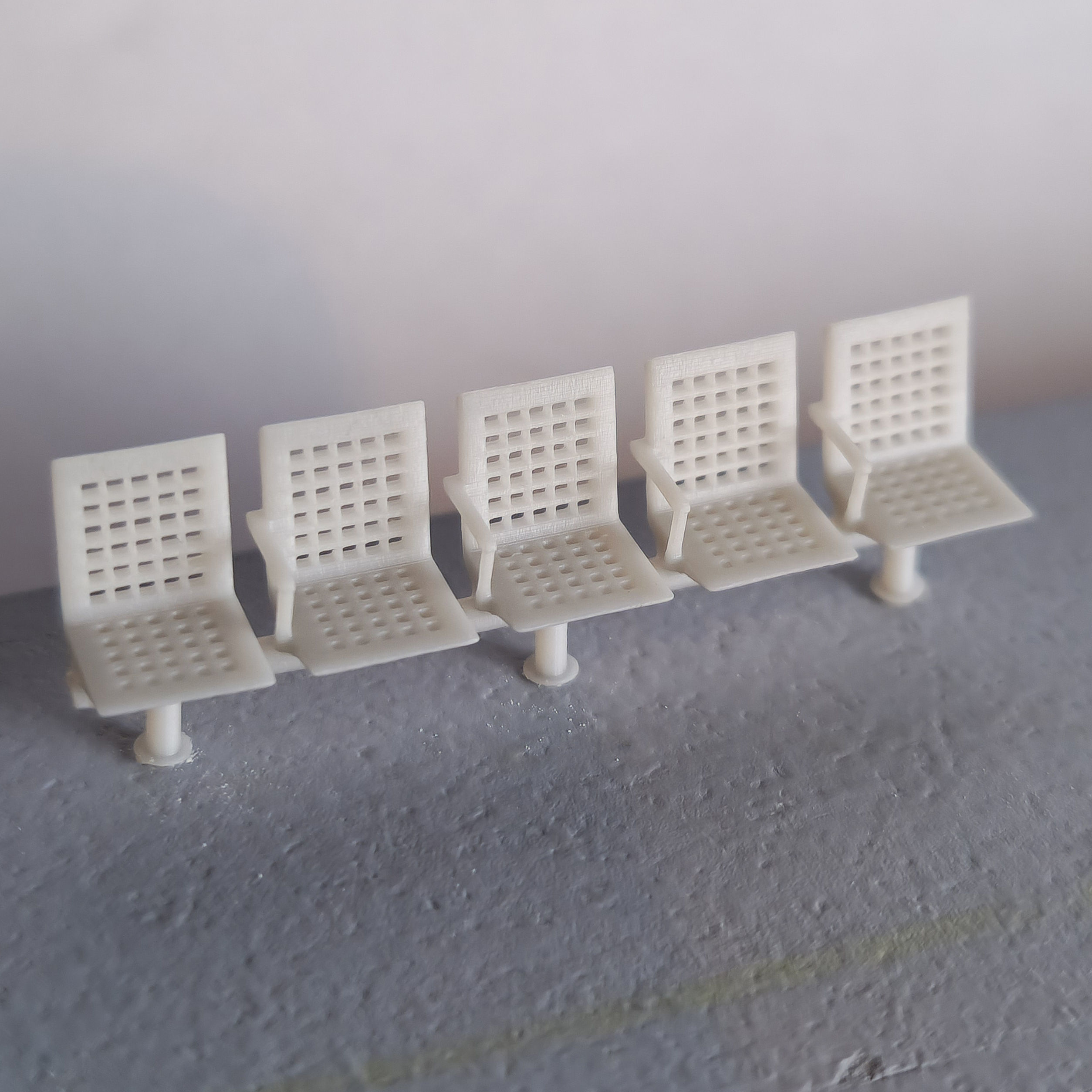 H0 Platform benches Style 2 3D print model_2