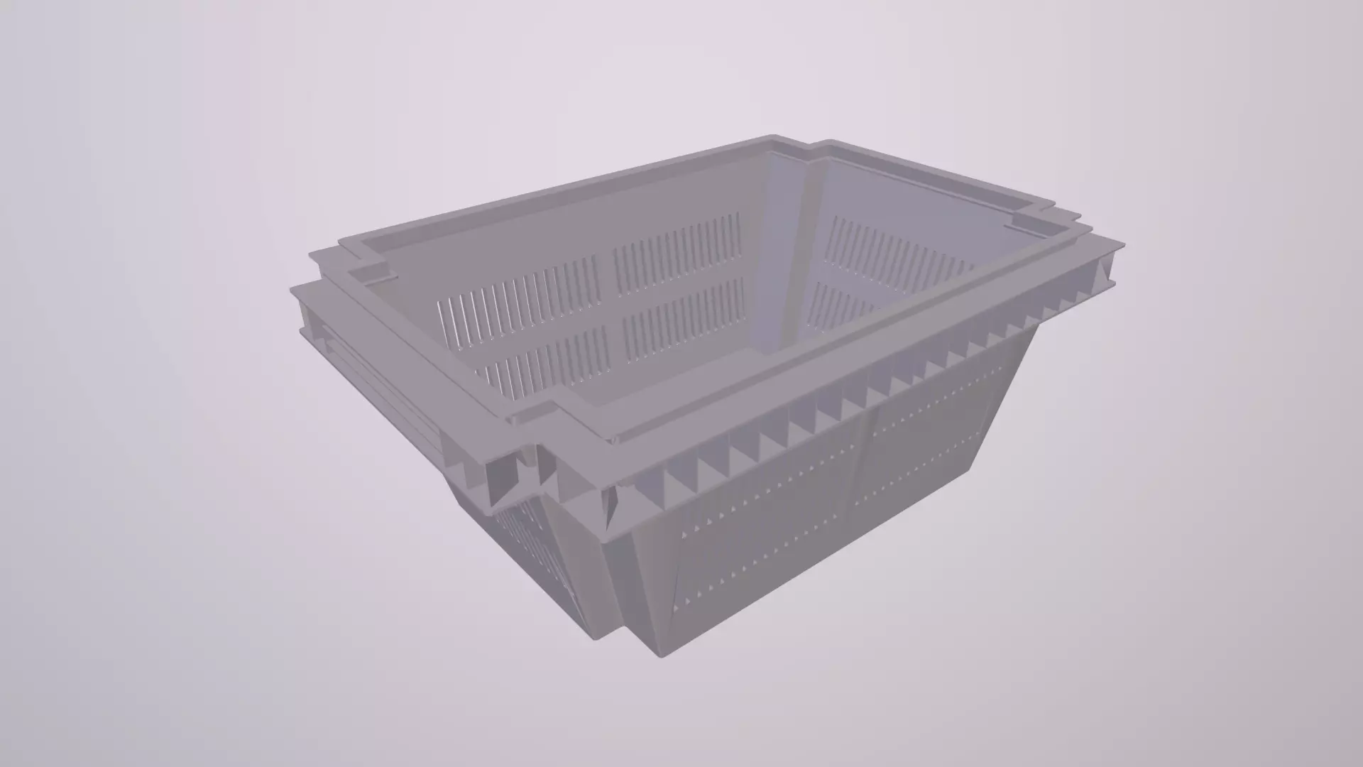 Plastic box 3D model_0
