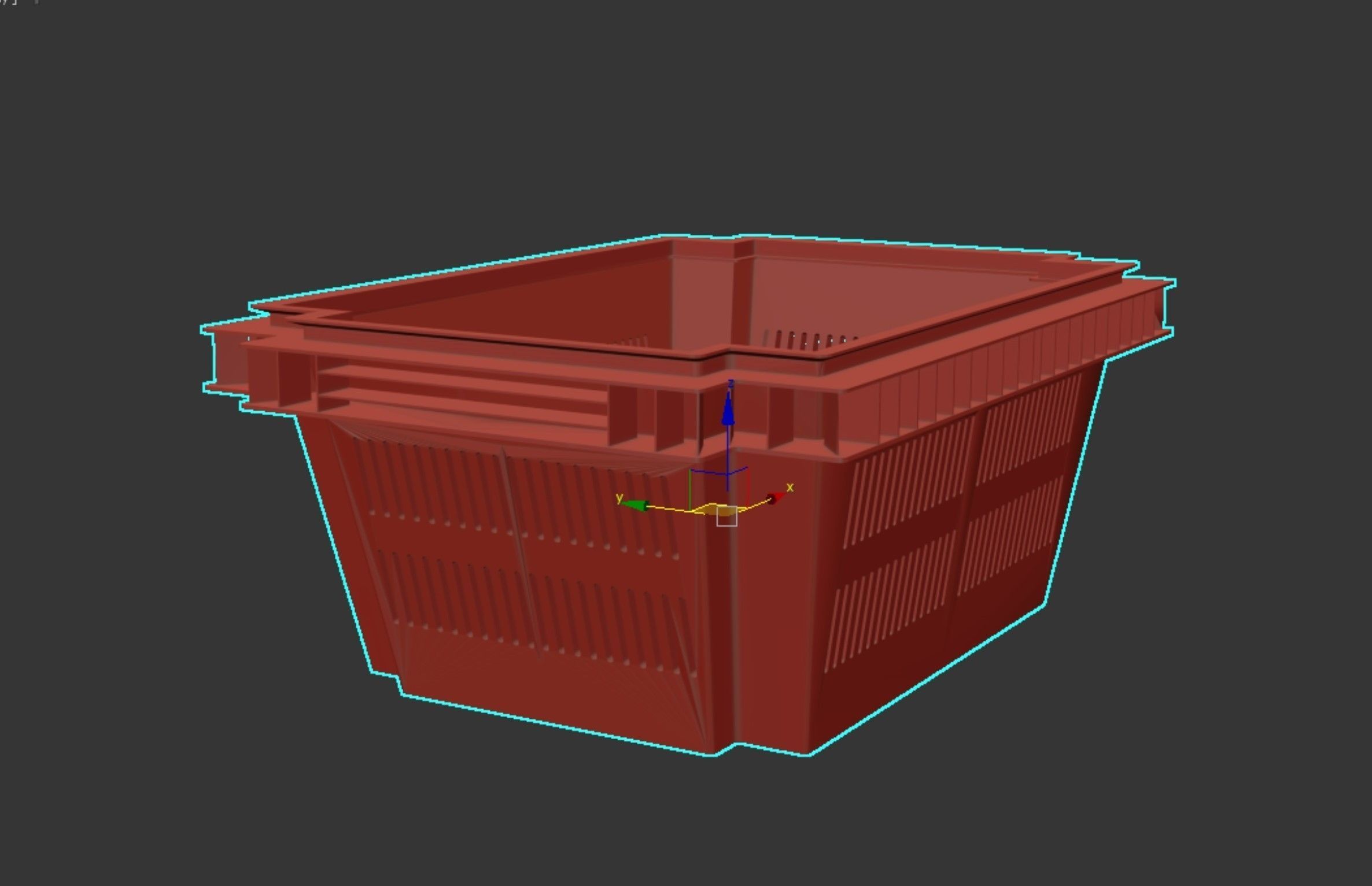 Plastic box 3D model_1