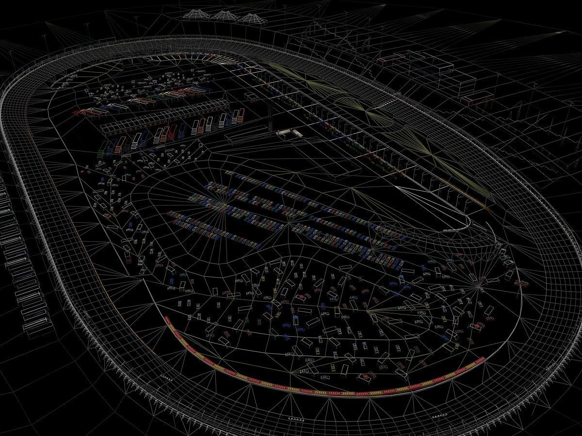 Iowa Speedway Game Ready Low-poly 3D model_6