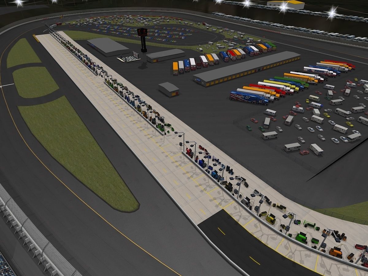 Iowa Speedway Game Ready Low-poly 3D model_8