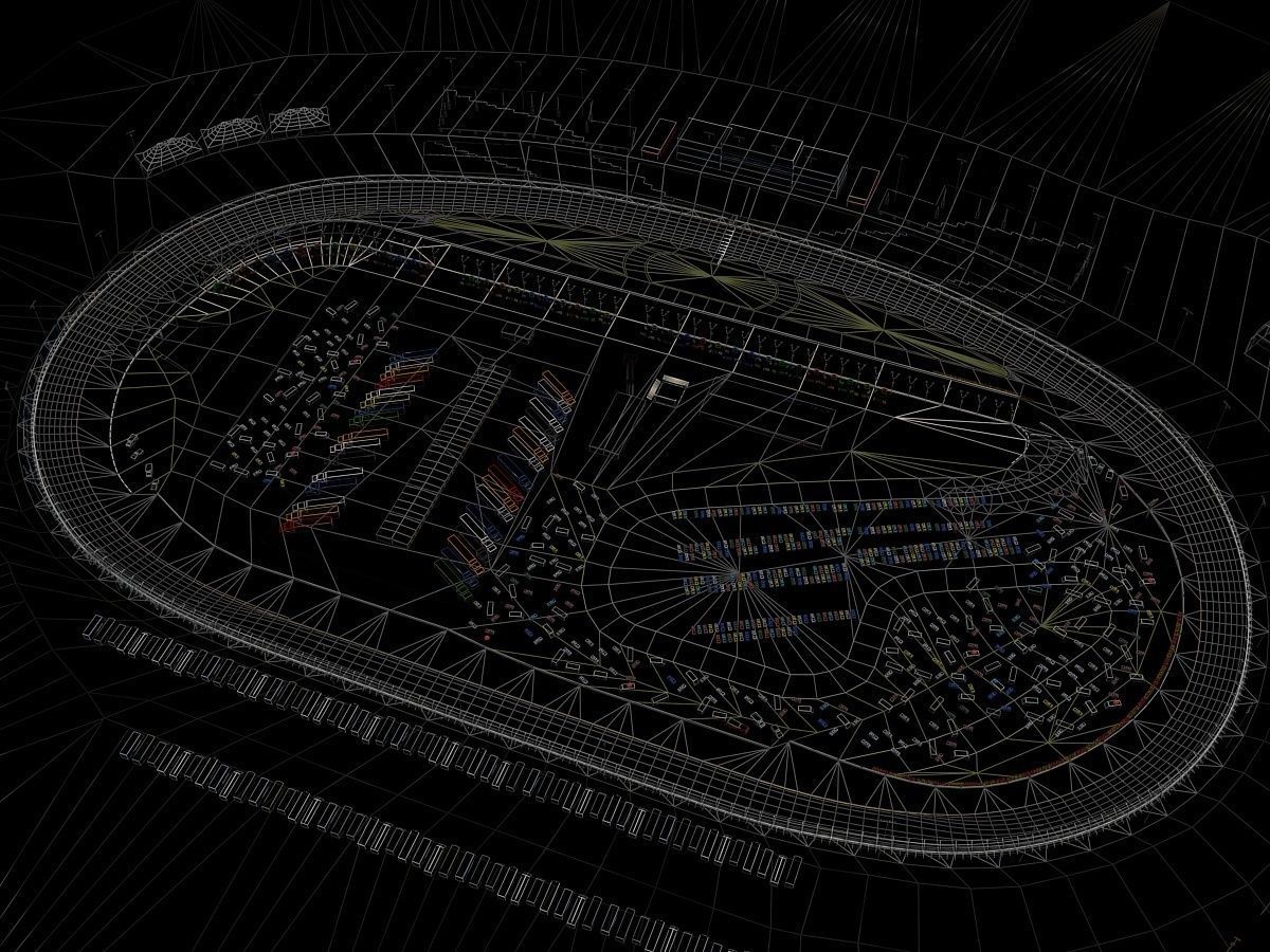 Iowa Speedway Game Ready Low-poly 3D model_2