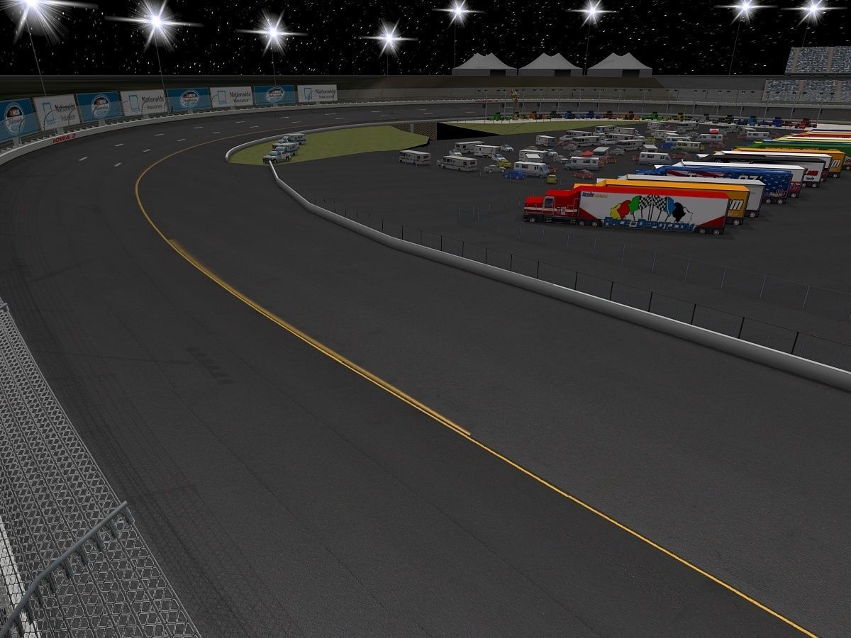 Iowa Speedway Game Ready Low-poly 3D model_7