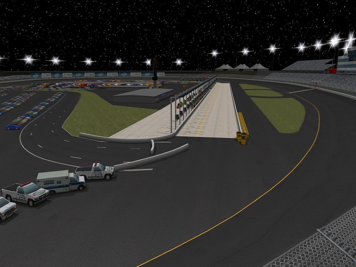 Iowa Speedway Game Ready Low-poly 3D model_4