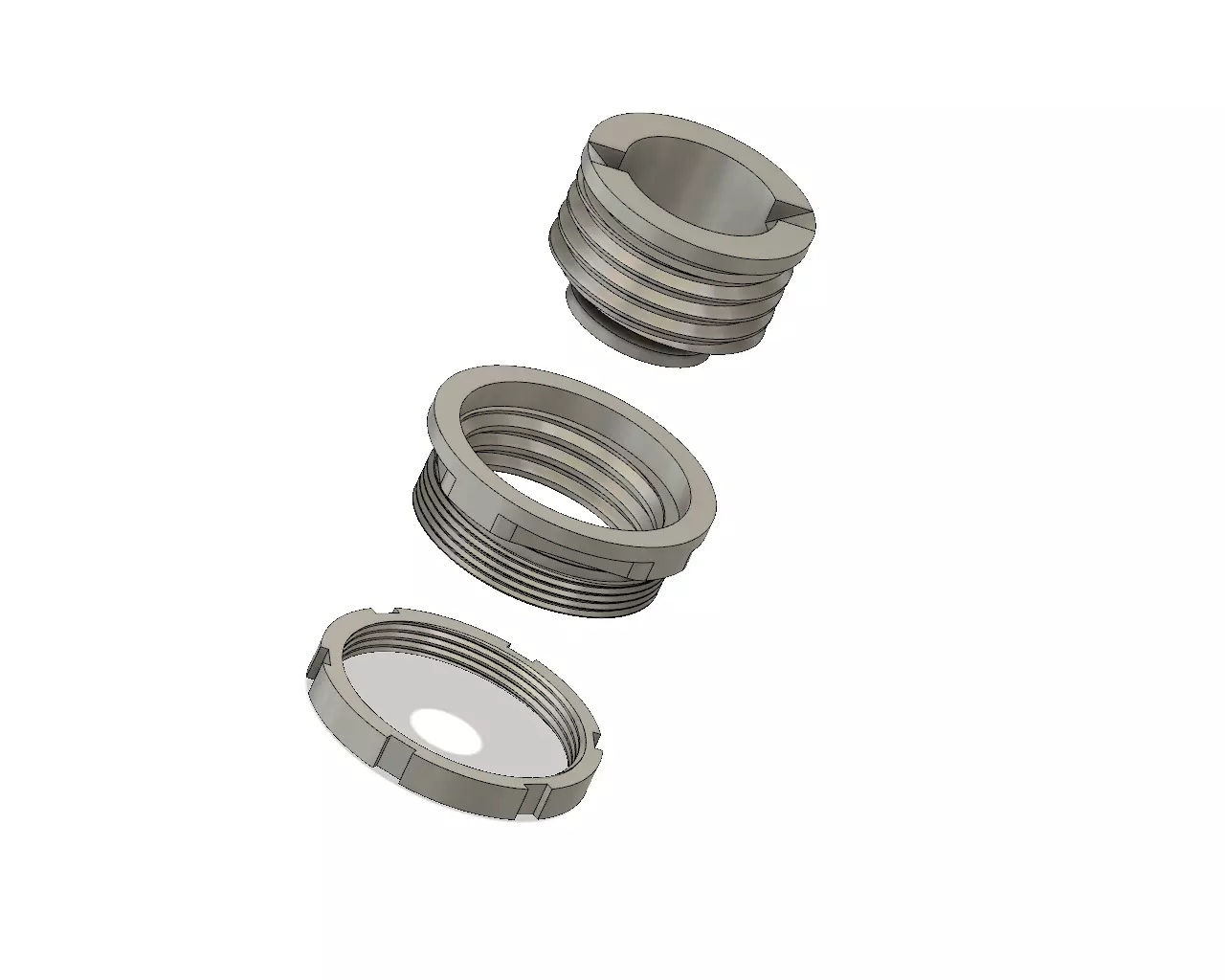 FEMALE FLUSH NUT RESET BORO CONNECTOR WITH THREAD 3D print model