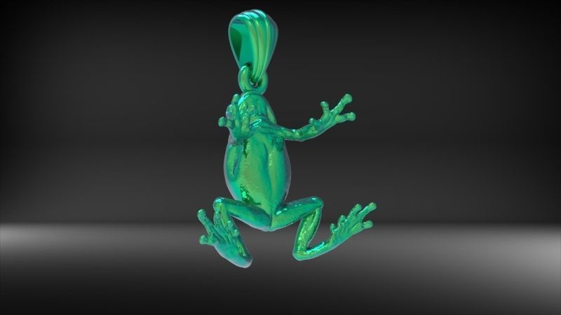 3D Frog Pendant Necklace Charm Jewelry 3D print model_18