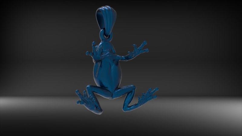 3D Frog Pendant Necklace Charm Jewelry 3D print model_21