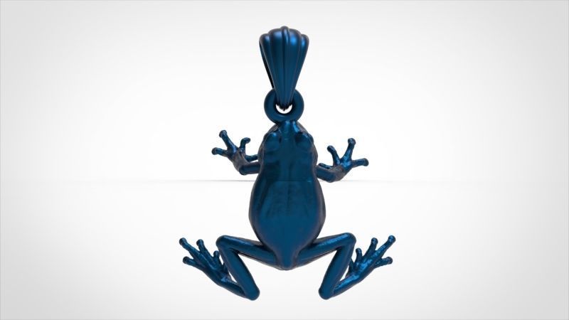 3D Frog Pendant Necklace Charm Jewelry 3D print model_17