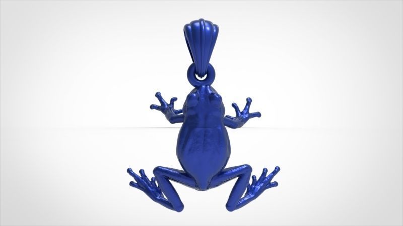 3D Frog Pendant Necklace Charm Jewelry 3D print model_26