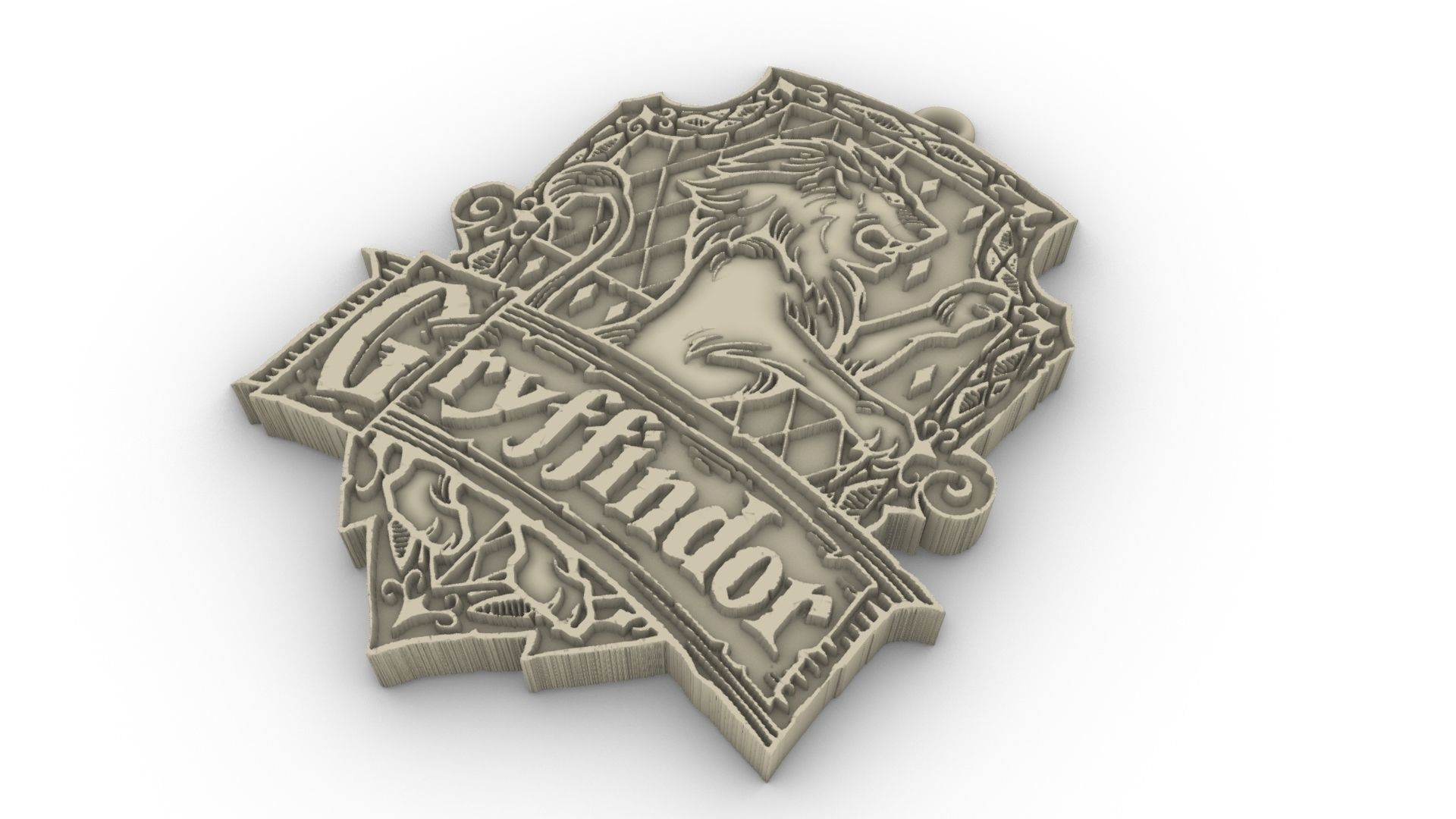 Gryffindor Pendant 3D print model_5