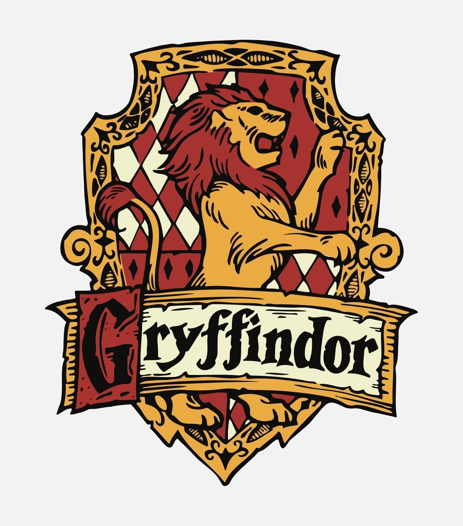 Gryffindor Pendant 3D print model_1
