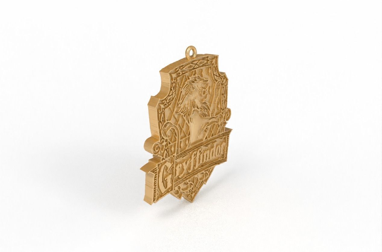 Gryffindor Pendant 3D print model_2