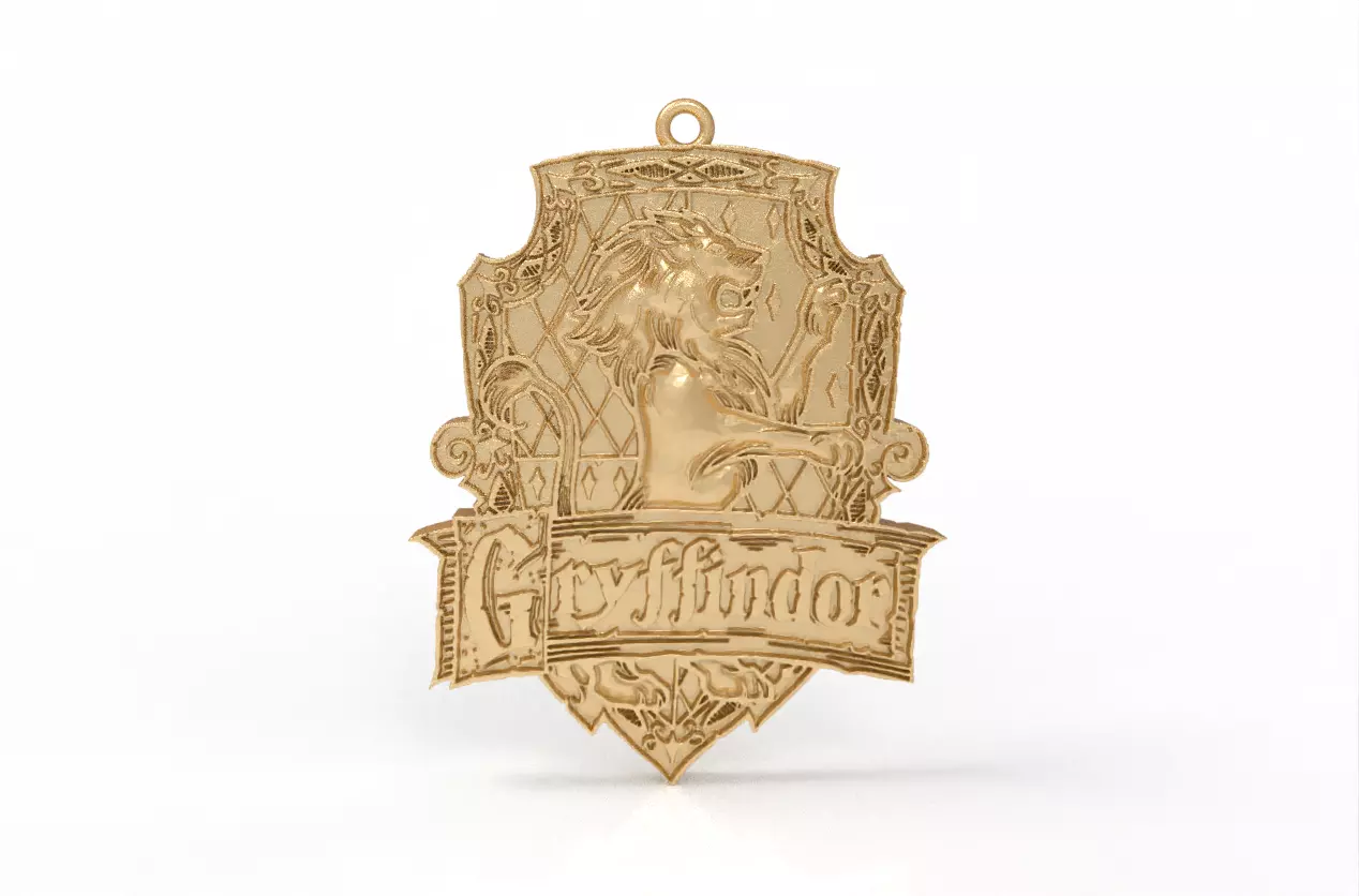 Gryffindor Pendant 3D print model_0