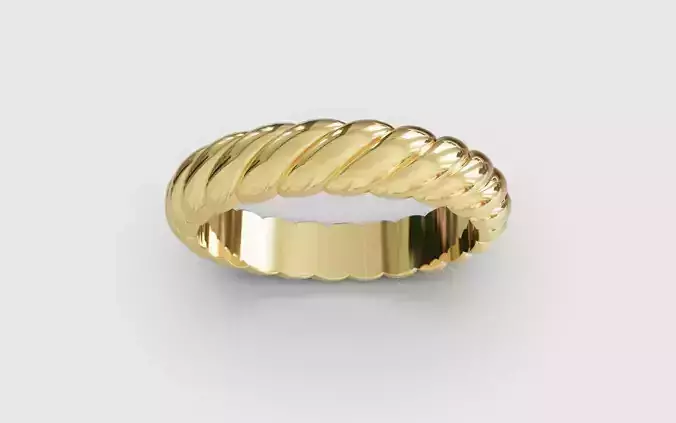 DY band Mans scalloped band    3D print model