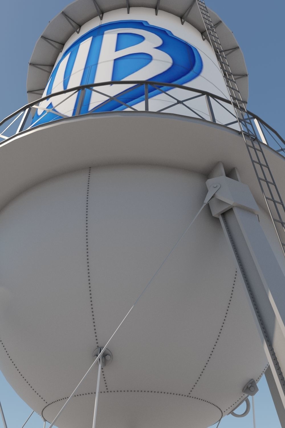WARNER WATER TOWER 3D model_6