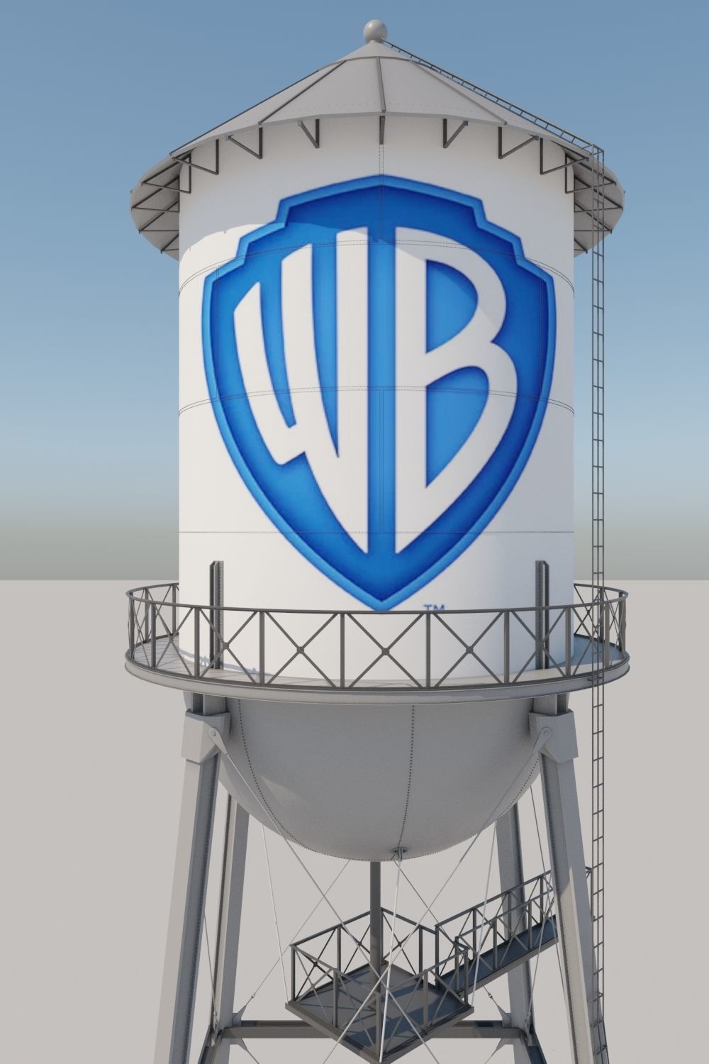 WARNER WATER TOWER 3D model_1